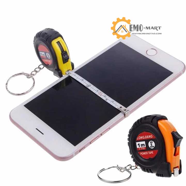 Móc khóa thước rút mini 1 mét