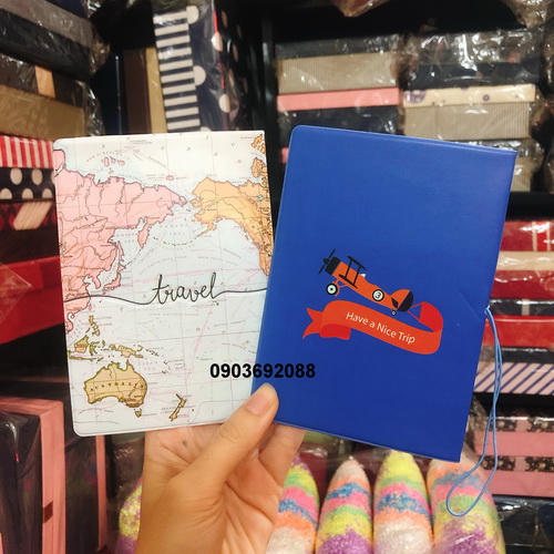 Bao đựng hộ chiếu/ passport da PU travel world