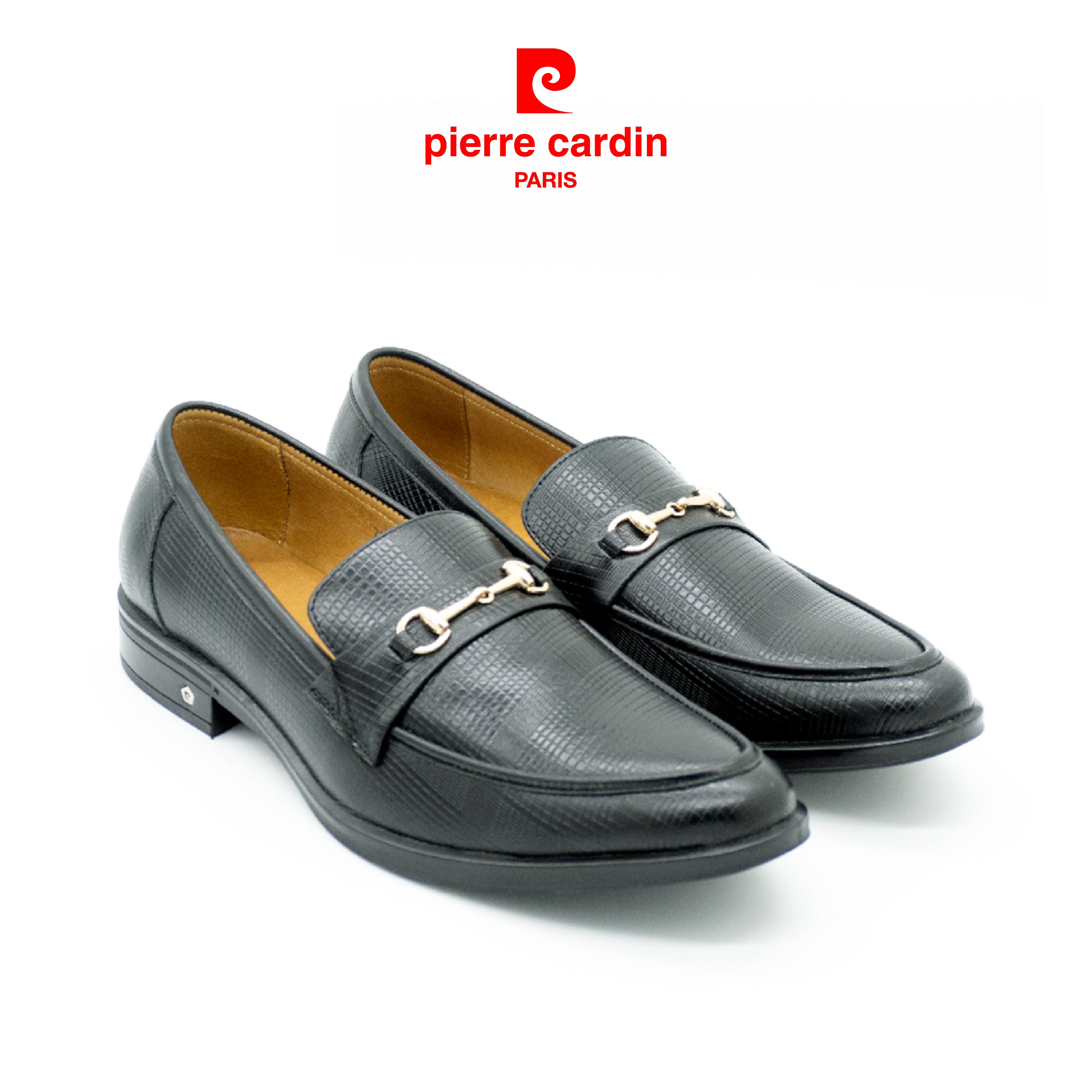 Pierre Cardin Men's Loafers, High-Quality Imported Genuine Cowhide Leather, Anti-Slip Rubber Sole, Metal Buckle Highlight - Pcmfwl 700