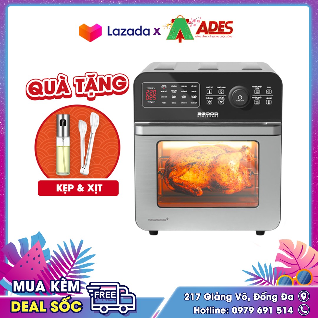Nồi Chiên Không Dầu 2Good Vortex S20 - BẢO HÀNH CHÍNH HÃNG 12 THÁNG - CHỐNG RỈ - CÔNG SUẤT LỚN