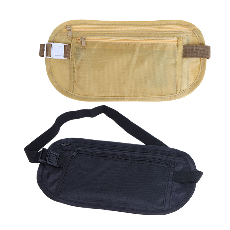 1PC Money Belt For Travel Women And Men Slim Hidden Travel Wallet