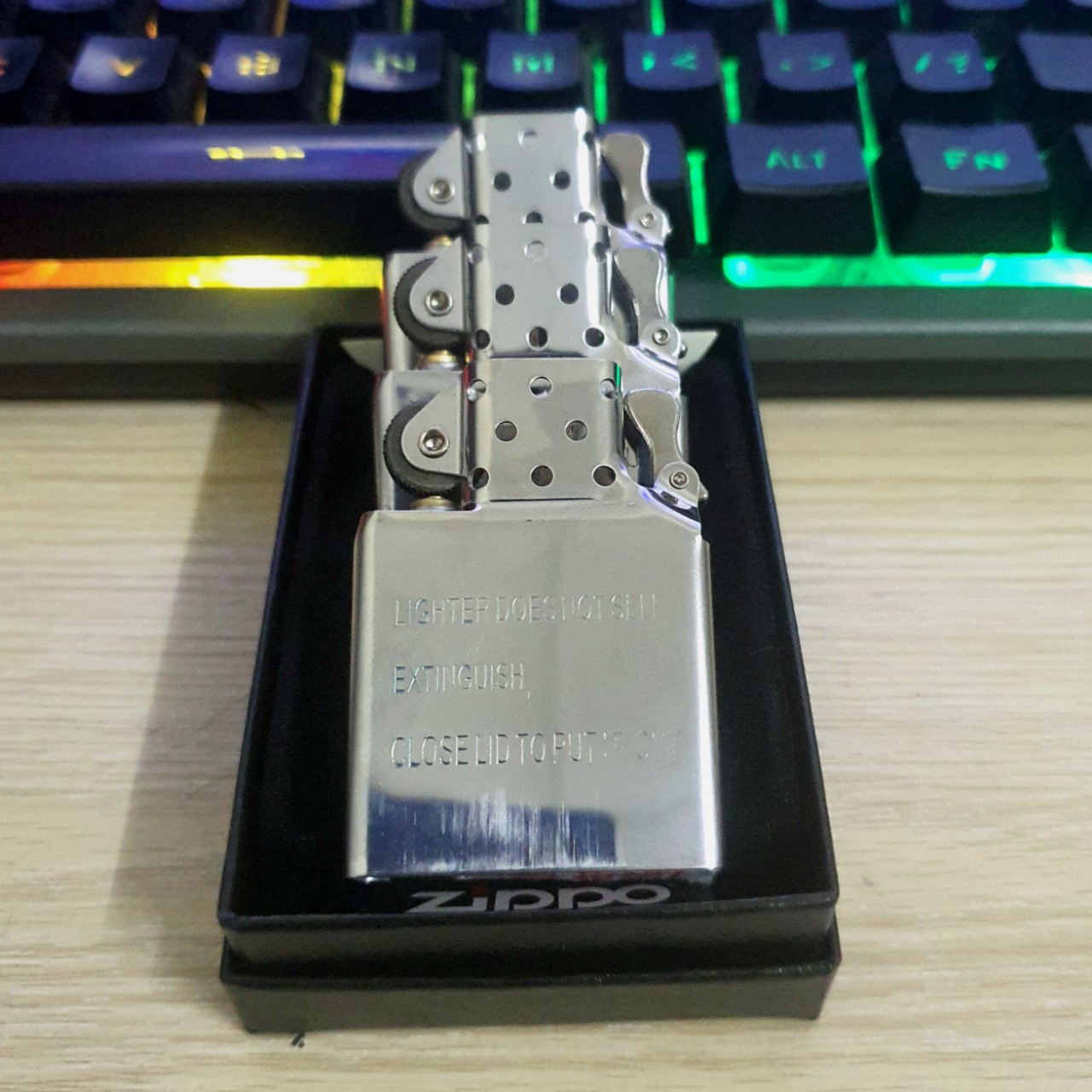 Phụ Kiện Ruột Zippo Màu Bạc - Ruột Bật Lửa Xăng Đá