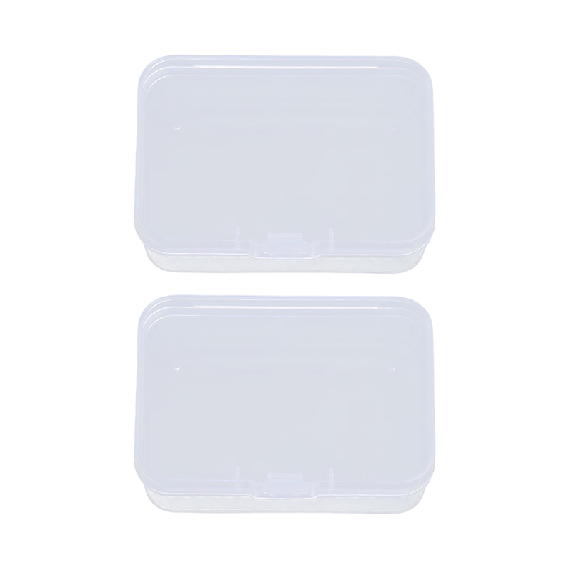 2PC Transparent Plastic Storage Jewelry Box Container For Beads Earring ...