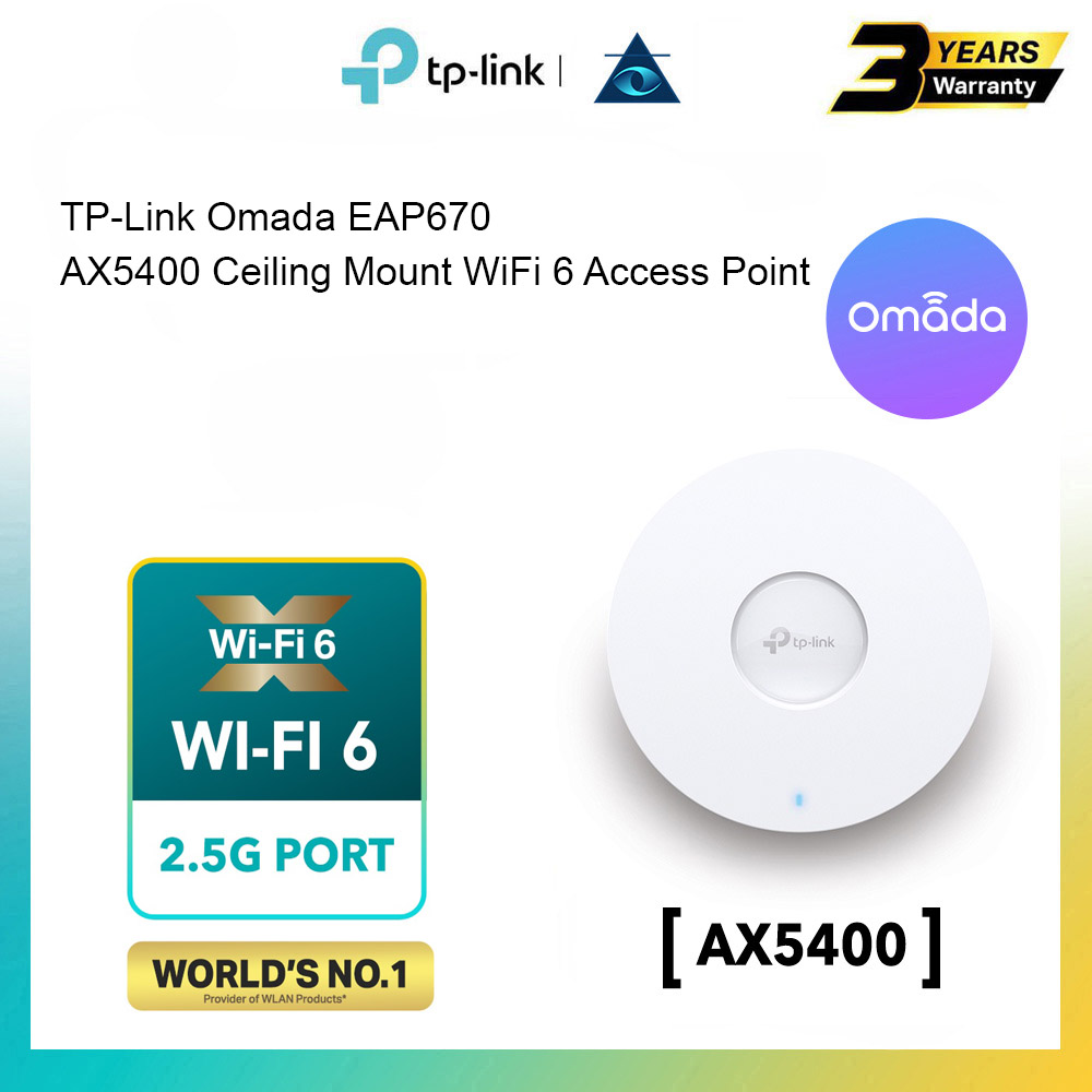 TP-LINK AX5400 Ceiling Mount WiFi 6 Access Point (EAP670) - The source for  WiFi products at best prices in Europe 