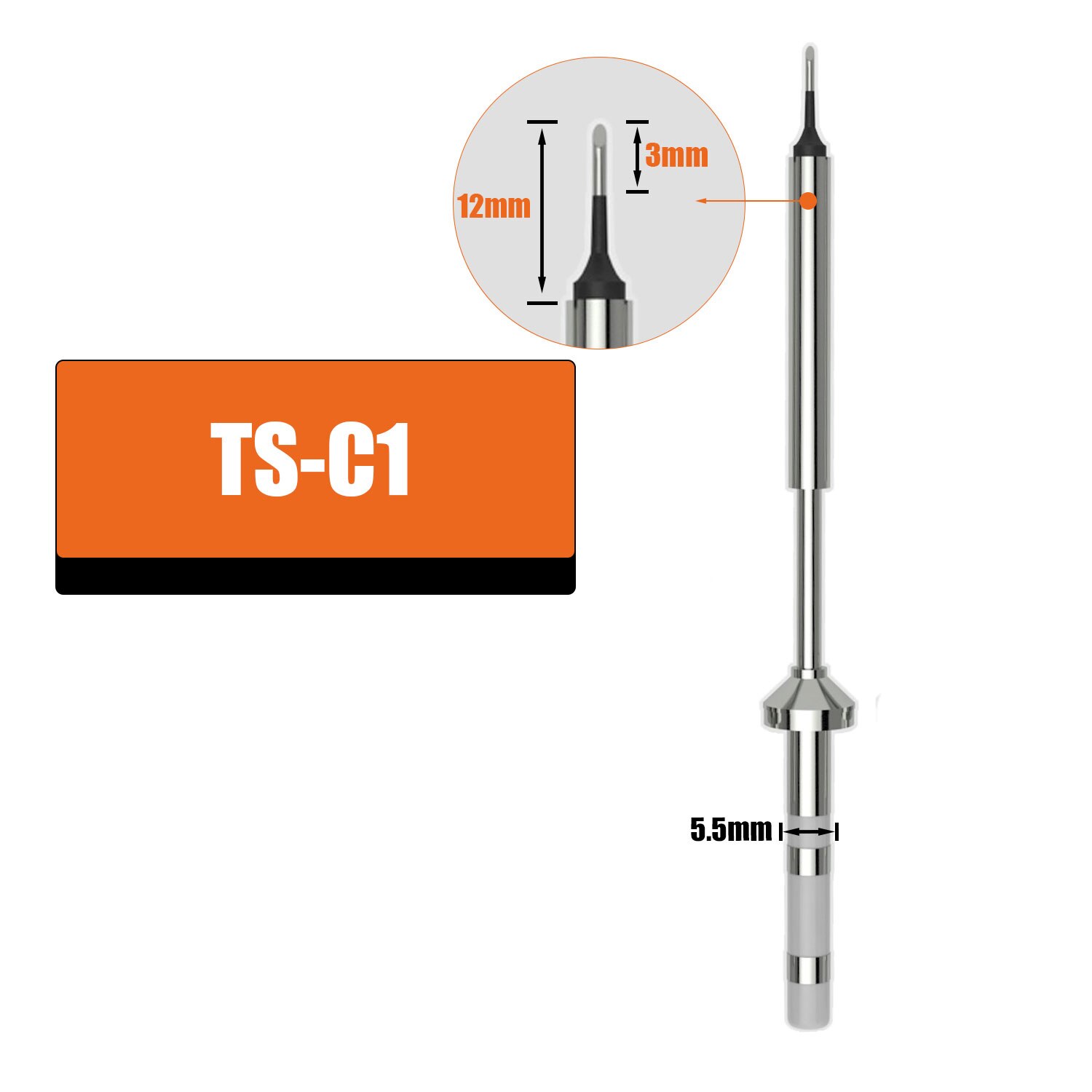 High-Quality TS100 TS101 Pine64 Pinecil Replacement Solde Iron Tip Quick Heating Stable Temperature More Durable TS-B2 BC2