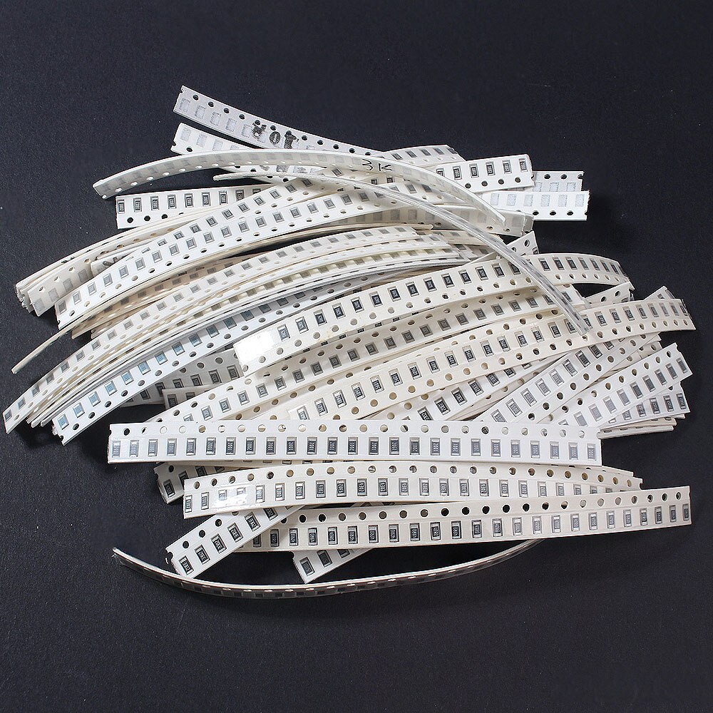 1500pcs/sets high quality 0r~10m 1206 smd film resistor kit, accuracy 1%, 60 kinds*25pcs smd chip resistor pack diy assorted set