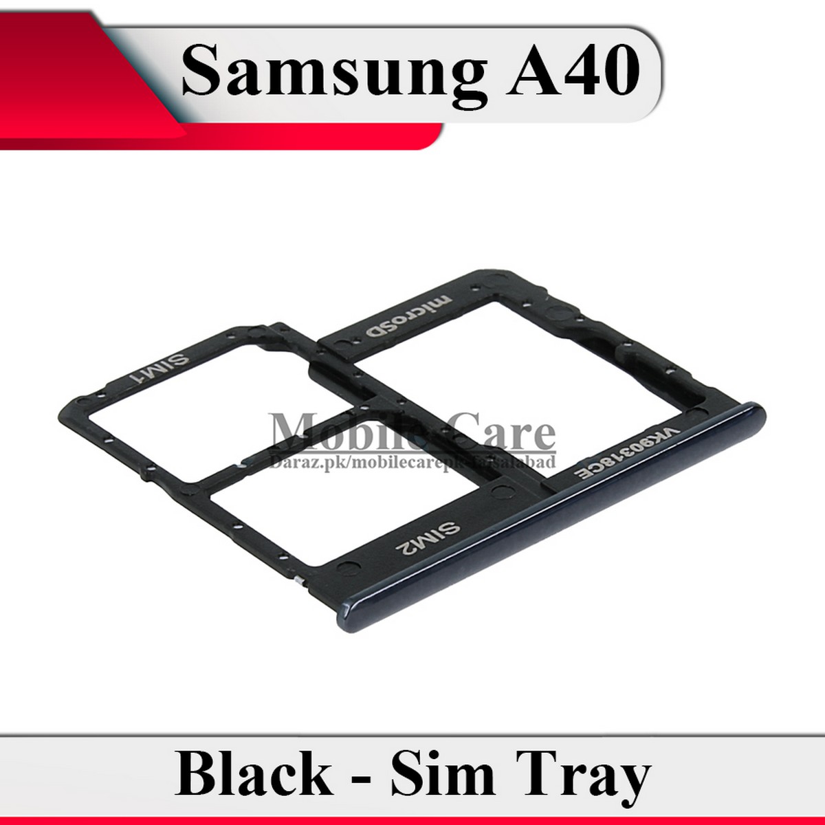 Samsung A40 Tray Sim Jacket Sim Slot Sim Door For Galaxy A40 - Black