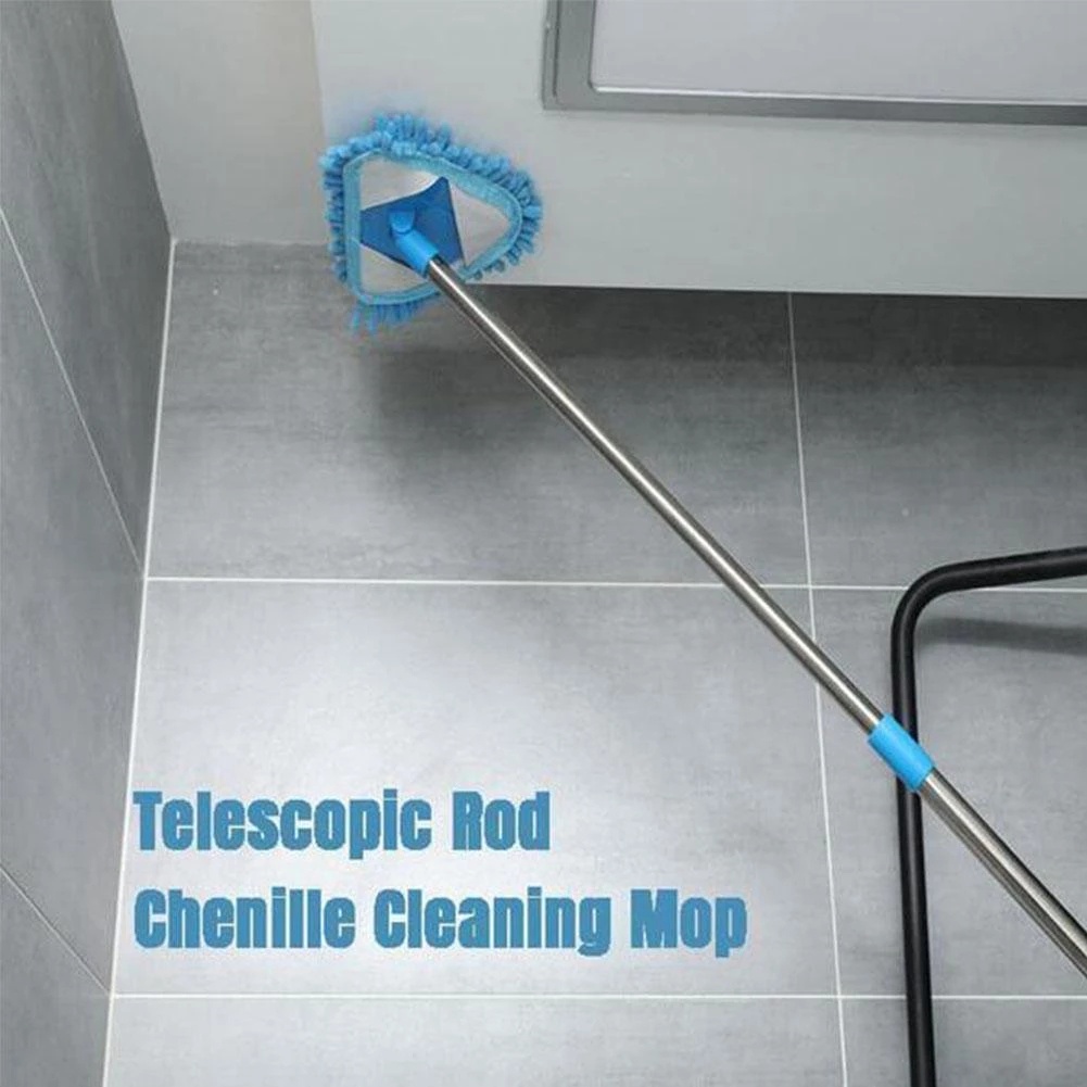 Multifunctional 180 Degree Rotatable Adjustable Triangle Cleaning Mop / Chenille Replacement Head Tile Floor Cleaning Brushes Household Clean Tool