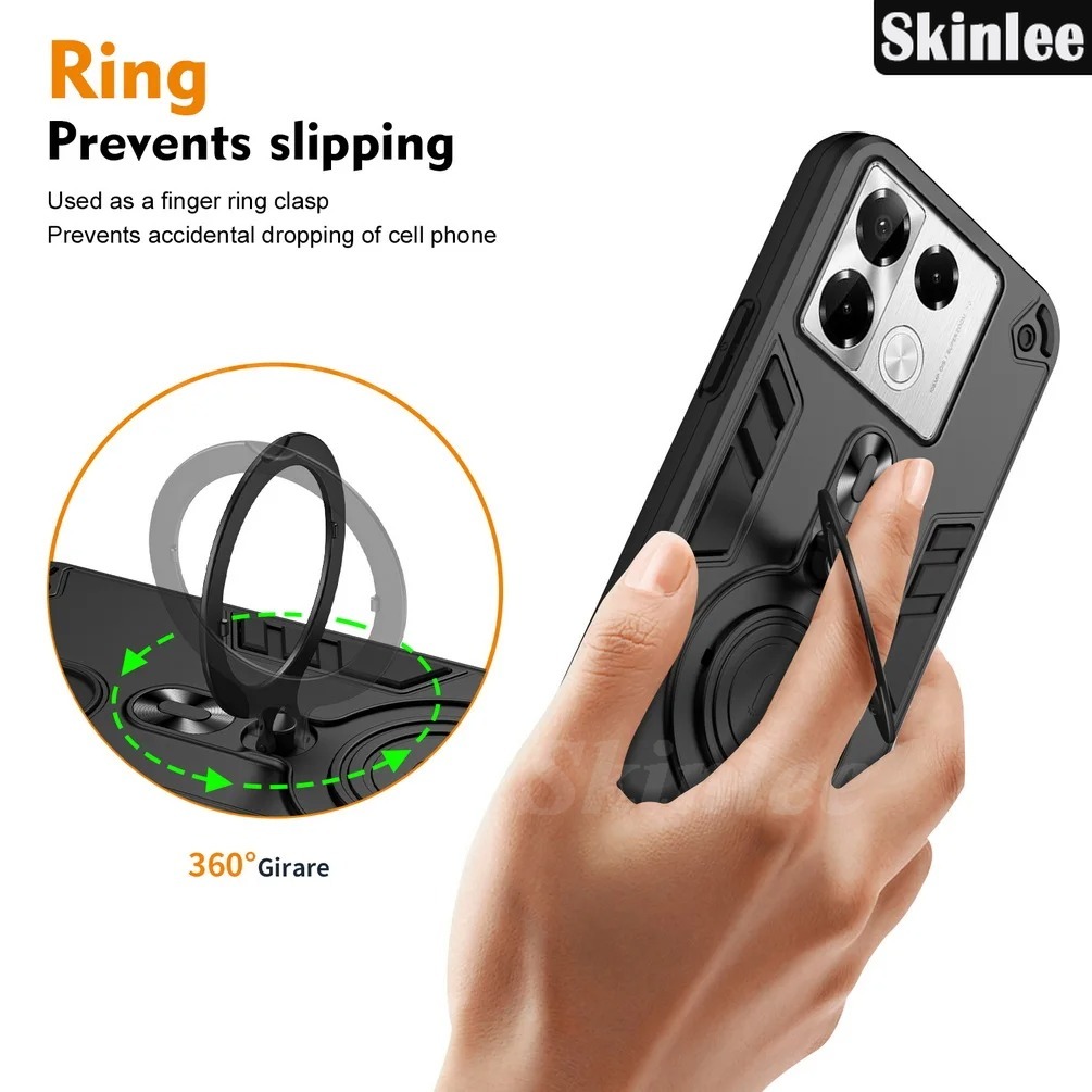 Phone case For infinix Note 40 40 Pro Plus Back cover Shockproof Armor Bumper Stand with Holder Ring Cover casing For infinix Note 40 Pro Cover cases. 
