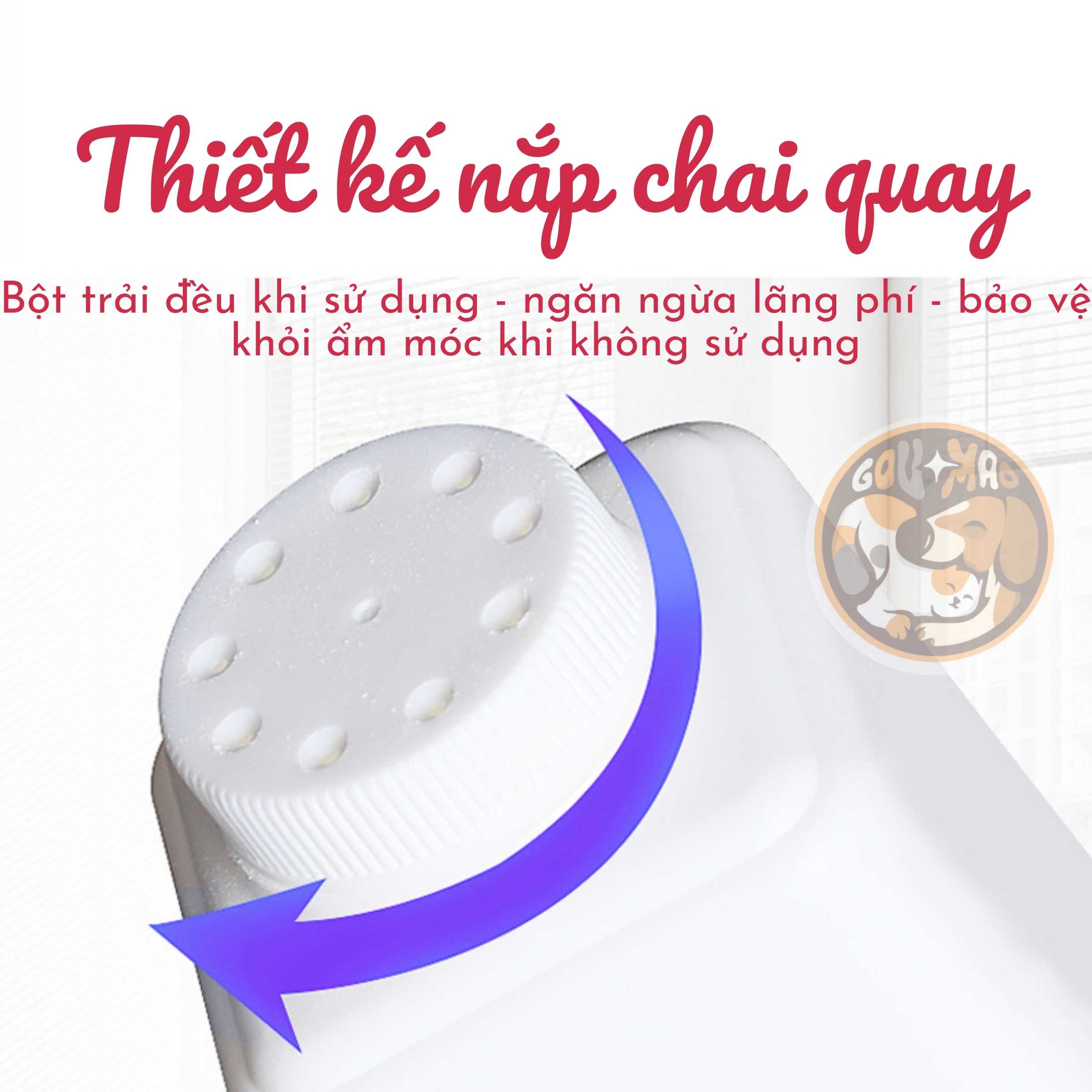PHẤN TẮM KHÔ  CHO CHÓ MÈO MIAOSHUANG