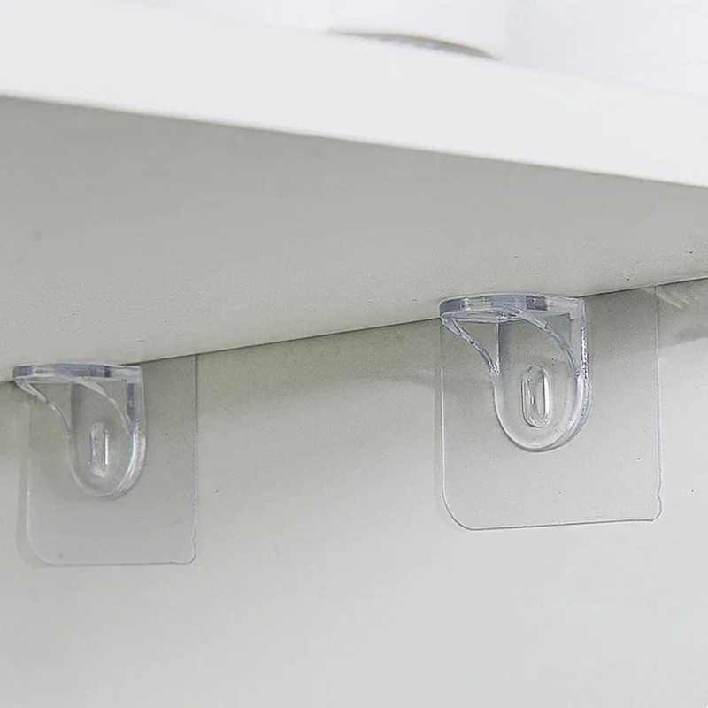 1-12 cái kệ không lỗ Giá đỡ hỗ trợ cố định giá đỡ vách ngăn tủ quần áo tủ bếp