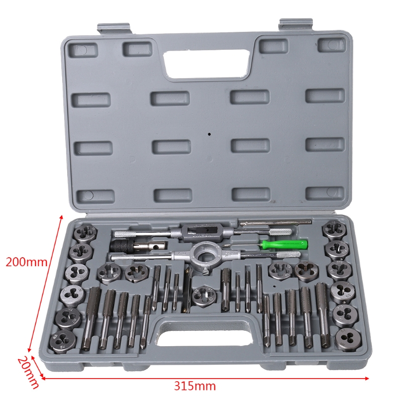 EDWARD Tap Die Set Full Set Thread Hand Tap Wrench and Die Set 110pcs