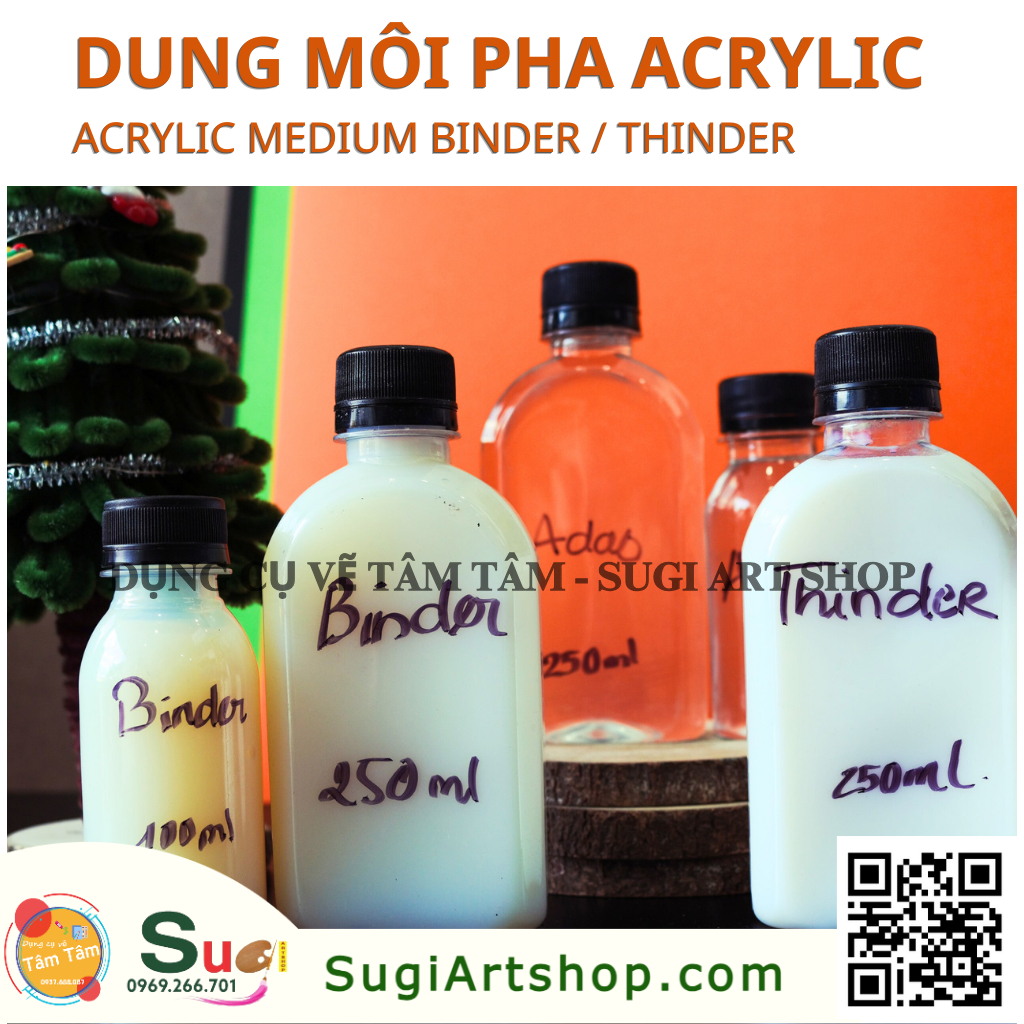 Dung môi pha acrylic, Acrylic medium Binder / Acrylic Medium thiner