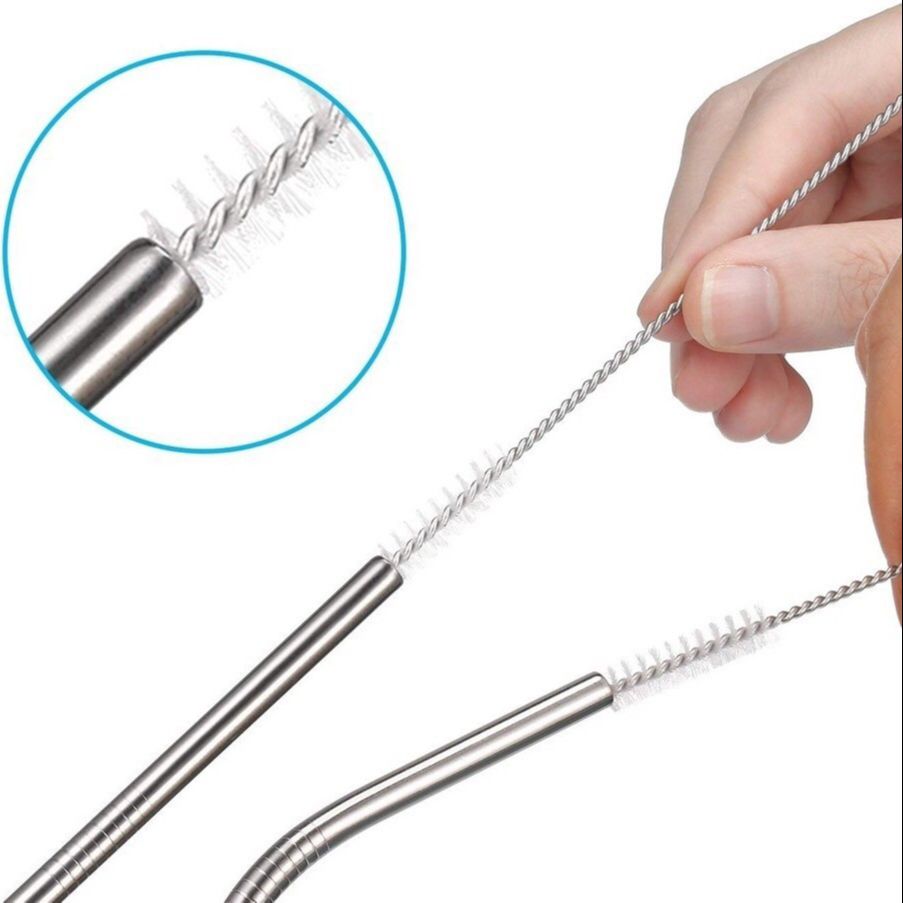 Bộ 5 que chổi cọ rửa ống hút bình tập uống, hút mũi cho bé 15cm