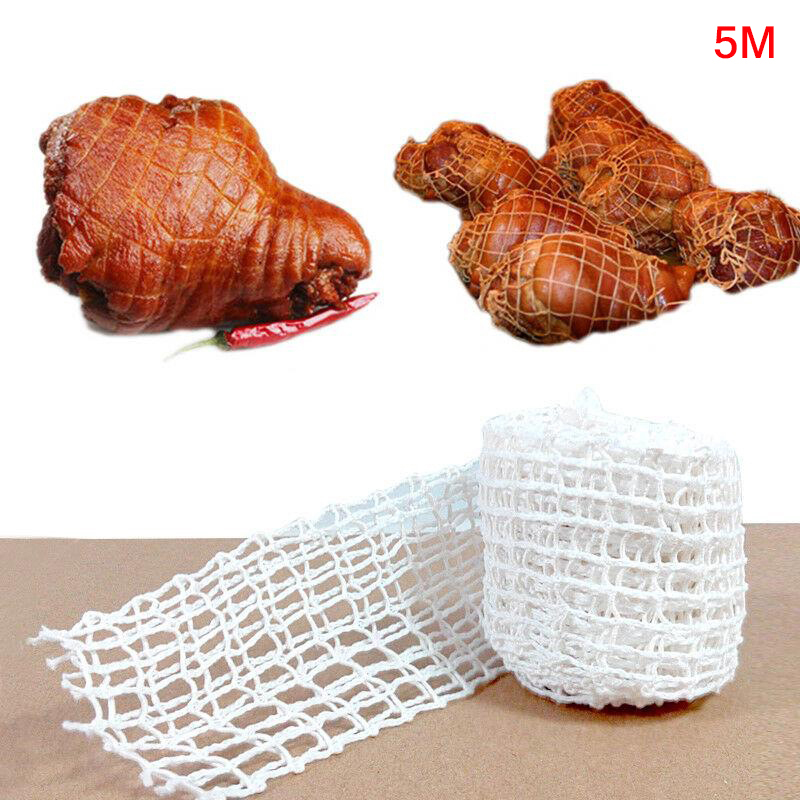 HE🔥 1 roll 5m Meat Netting Roll Elastic Ham Net Meat Cooking Net Cover Kitchen Tool