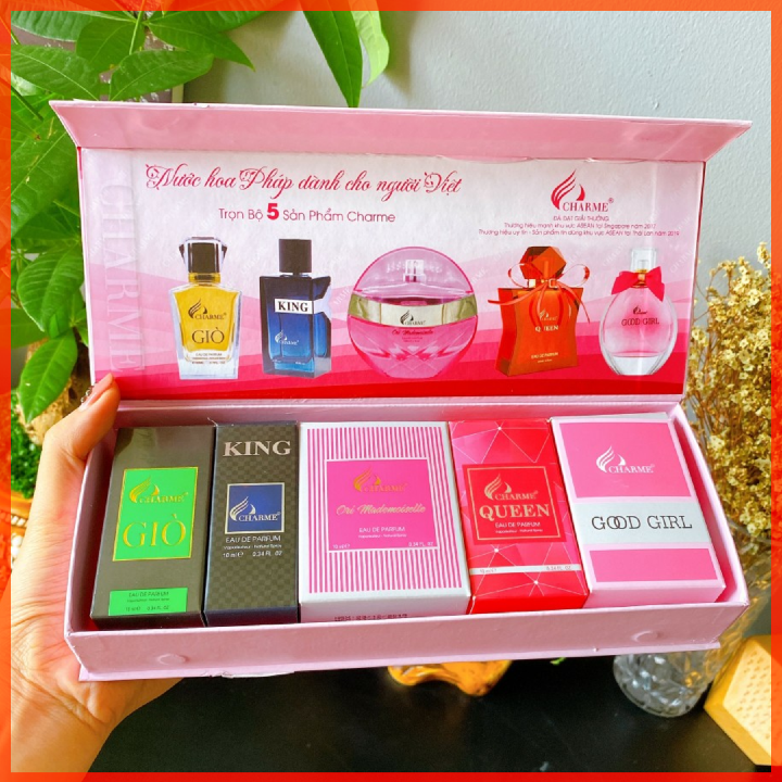 Bộ Nước Hoa MiNi Szie 5 Mùi Cha rme