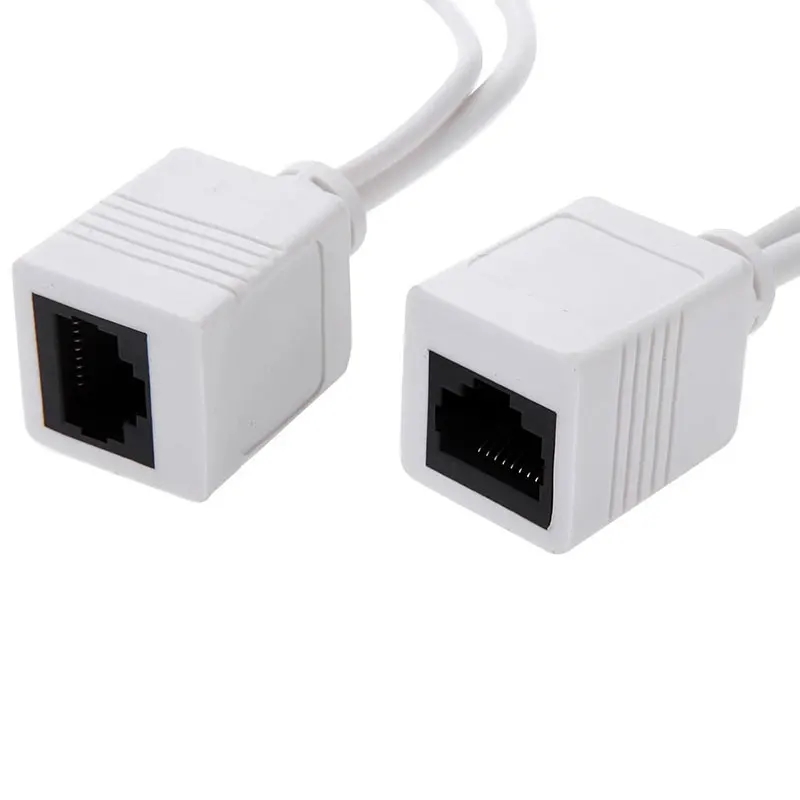 1pair POE cable white/black POE splitter Power Over Ethernet Passive ...