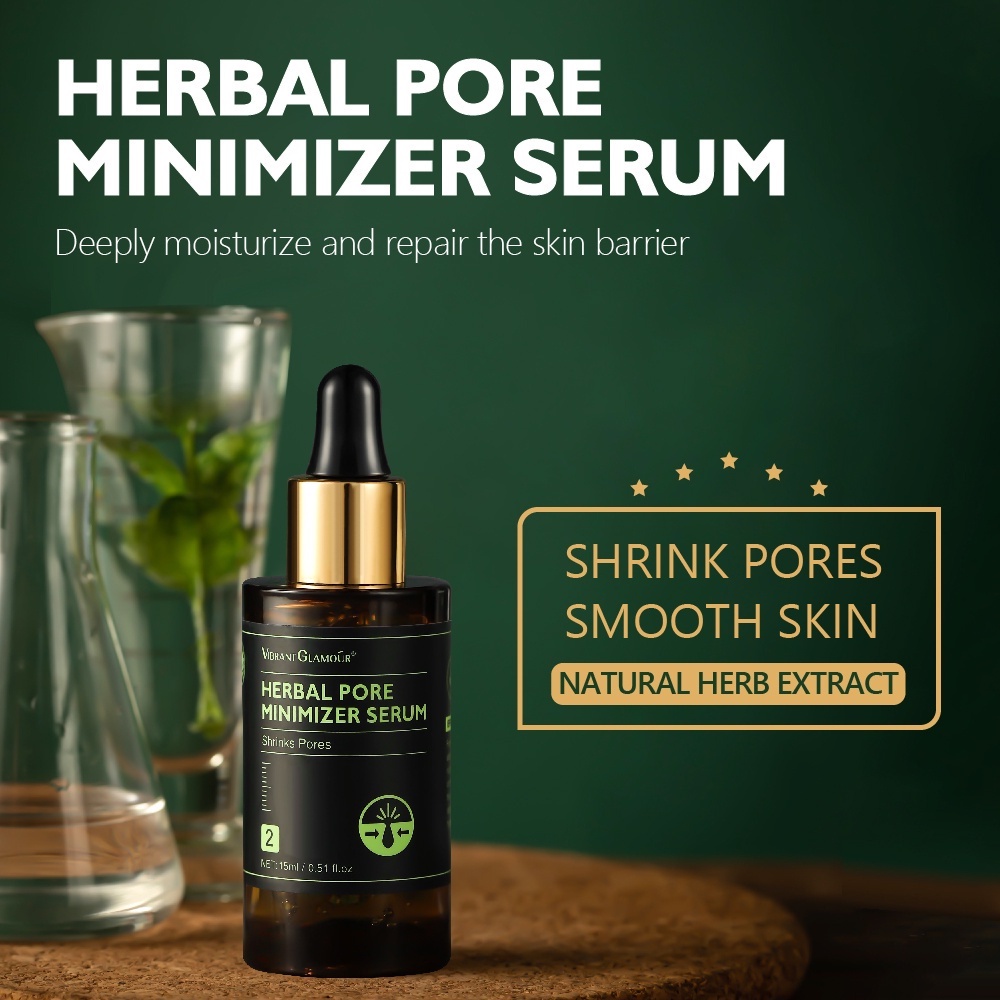 Serum thu nhỏ lỗ chân lông vibrant glamour herbal pore minimizer serum 15ml