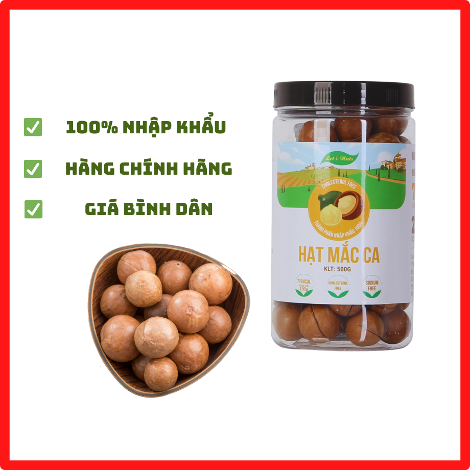 Mắc ca sấy hũ 500g nứt võ loại 1 không hôi dầu - susutoshop