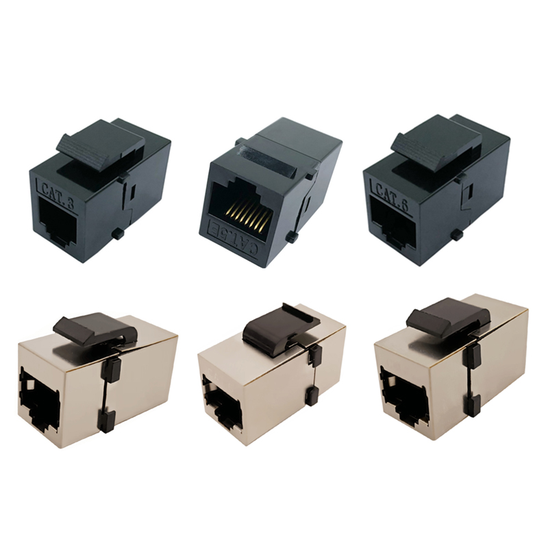 [North Bring] RJ45 Connector CAT6 Straight Through Network Module Information Socket CAT5E Jacks Inline Coupler Cable Adapter Ethernet Keystone Jack