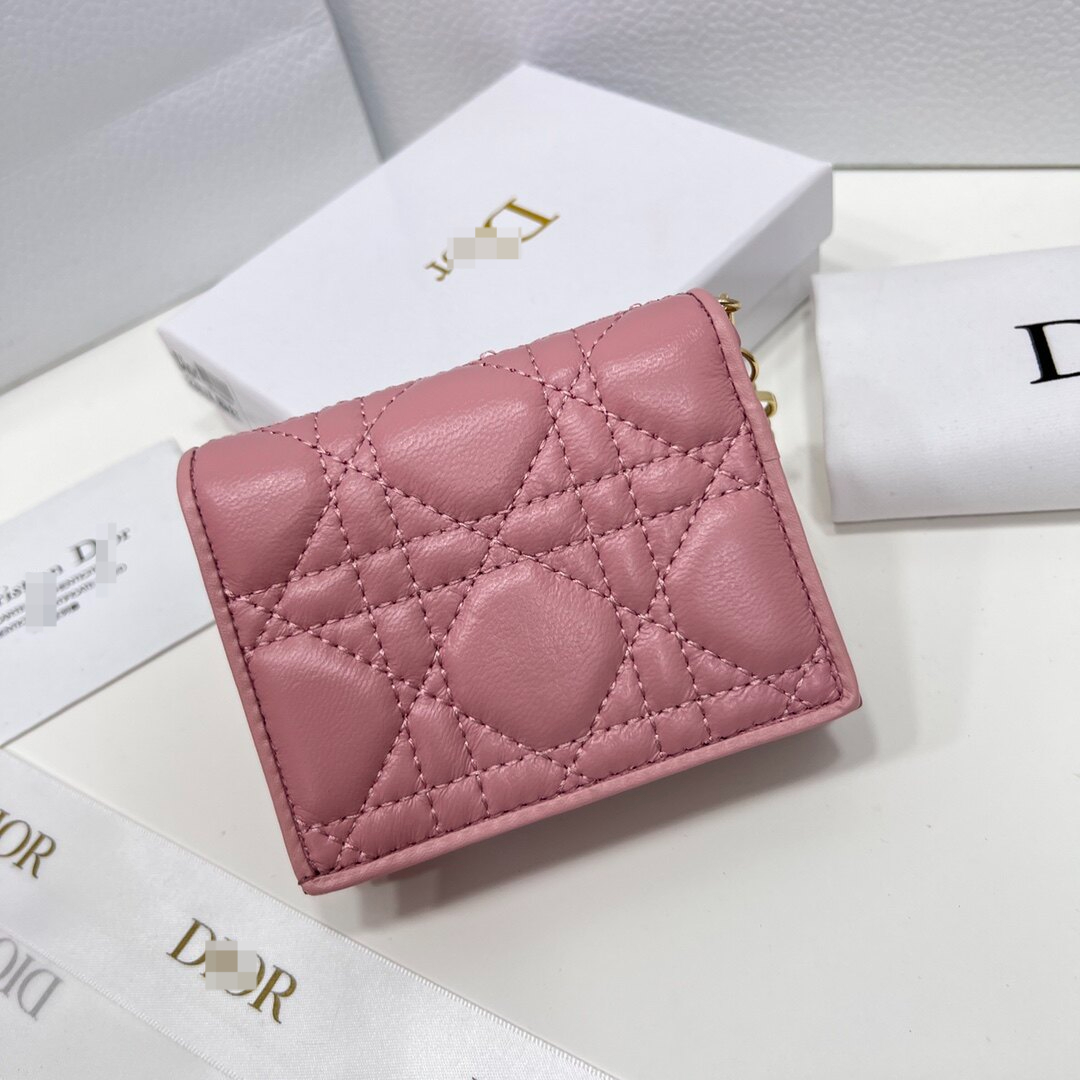 （High end bags）2023D new women's wallet leather short wallet zero wallet Box packaging