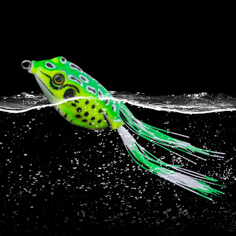 【RAI】 Frog Soft Fishing Lure Double Hooks Artificial Bait Frog Tool