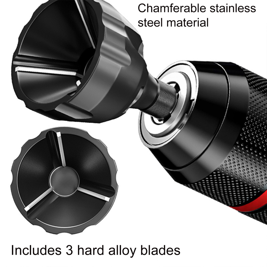 Deburring External Chamfer Tool Carbide Burr Blade Hard Sharp Metal Trimming Drill Bit Internal Countersink Steel Copper Screw