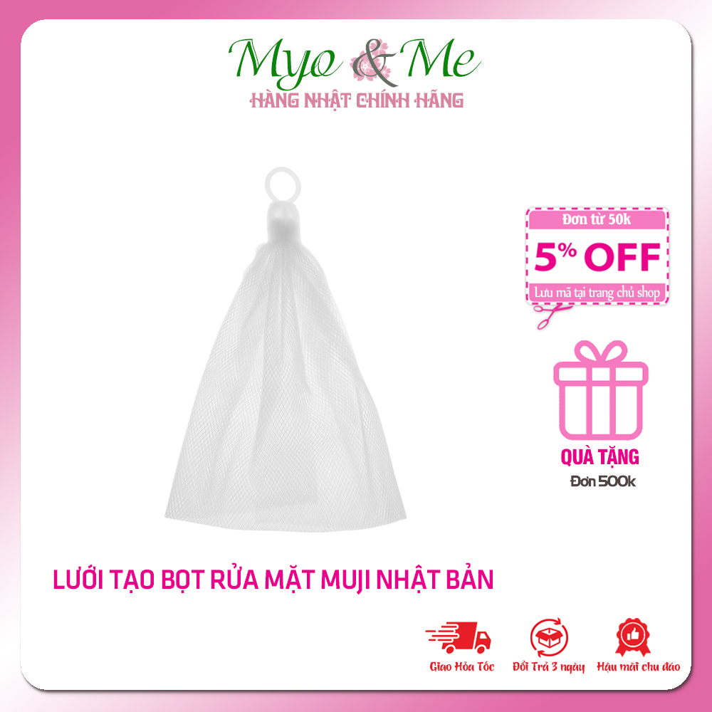 Lưới tạo bọt rửa mặt Muji Nhật Bản - 21cm