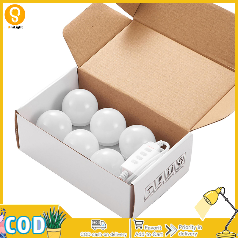 UnLight LED Vanity Lights For Mirror 3 Color Temperature Dimmable Wall Bulbs String For Makeup Table Dressing Room Mirror
