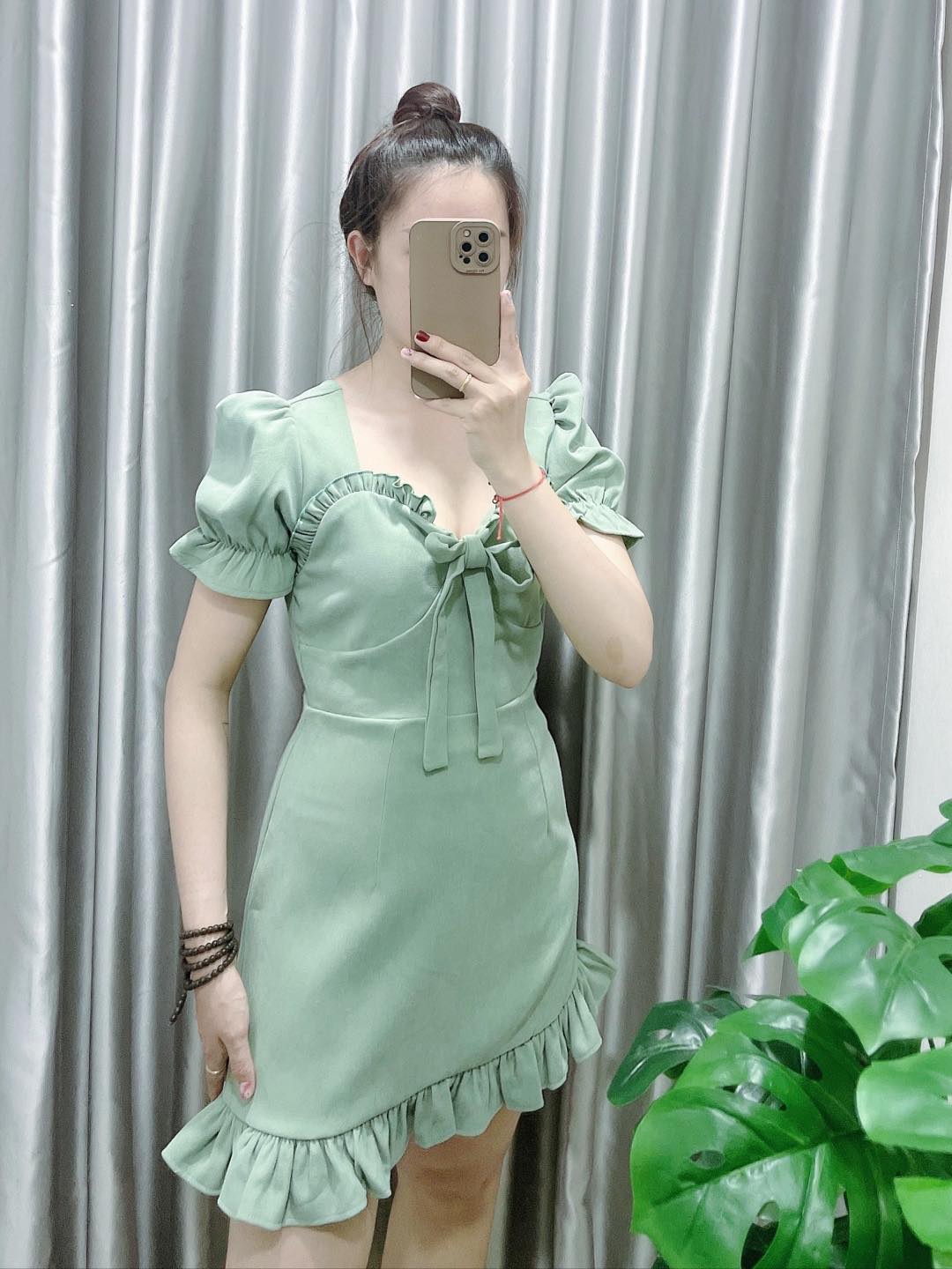 Đầm bèo cột nơ (có bigsize) ảnh thật shop tự chụp