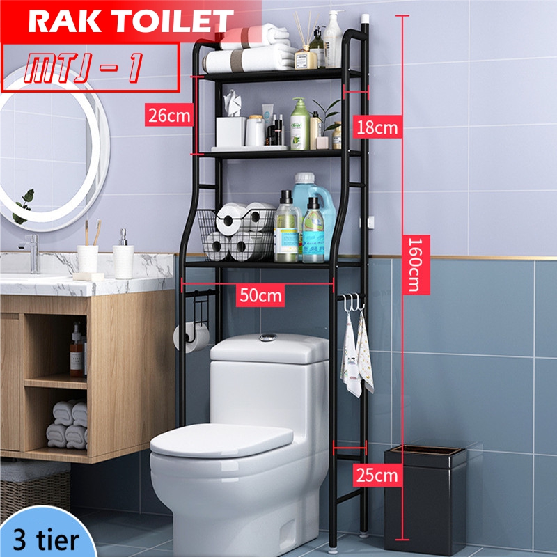 Rak Kamar Mandi Mtj1 Rak Sabun Rak Toilet Organizer Storage Rack Rak