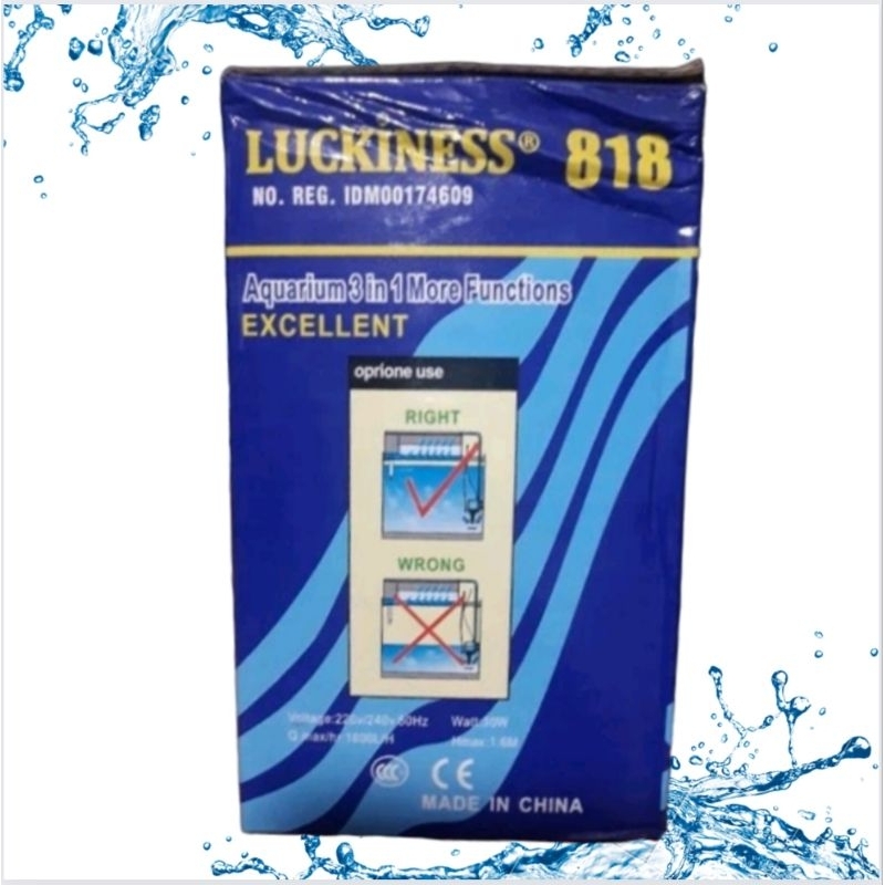 Pompa aquarium kolam hidroponik LUCKINESS 818