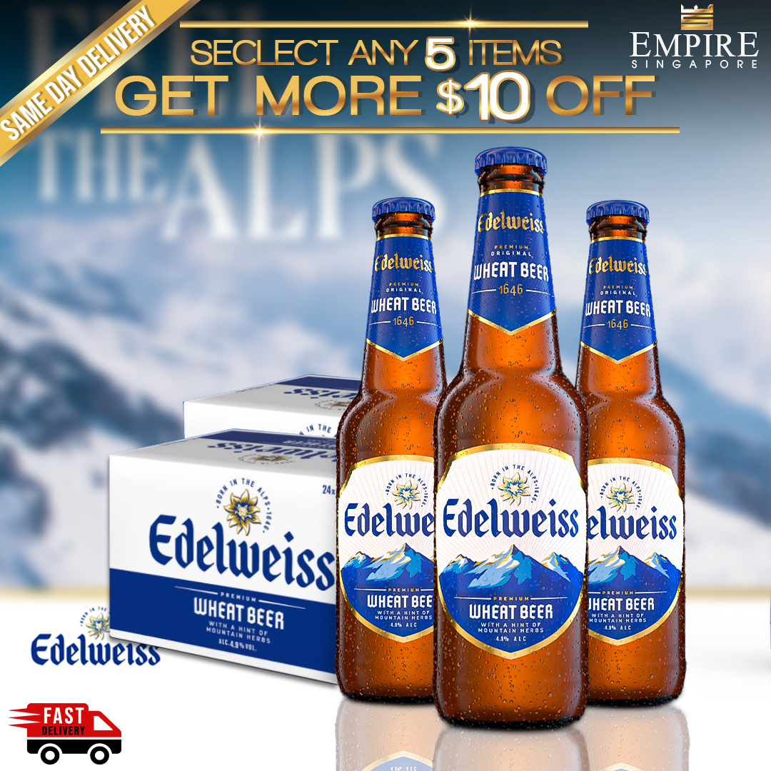 Edelweiss Weissbier Wheat Beer Can 330ml (Pack Of 4