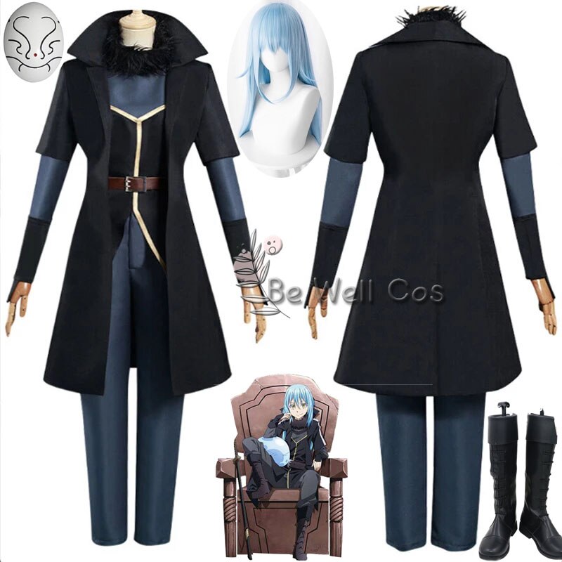 Rimuru Tempest Cosplay Costumes Anime Cosplay That Time I Got Reincarnated As A Slime Cosplaysuit Wig Mask Shoes For Halloween