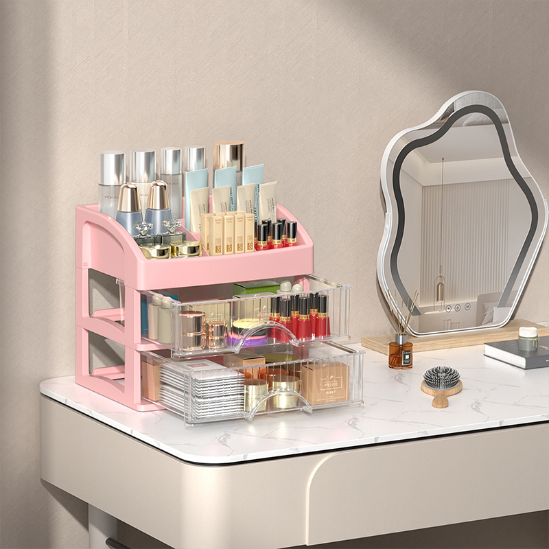 Desktop storage box, storage drawer, multi-layer storage cabinet, cosmetics storage, jewelry box, multi-functional organizing box, stationery storage box, cosmetics shelf