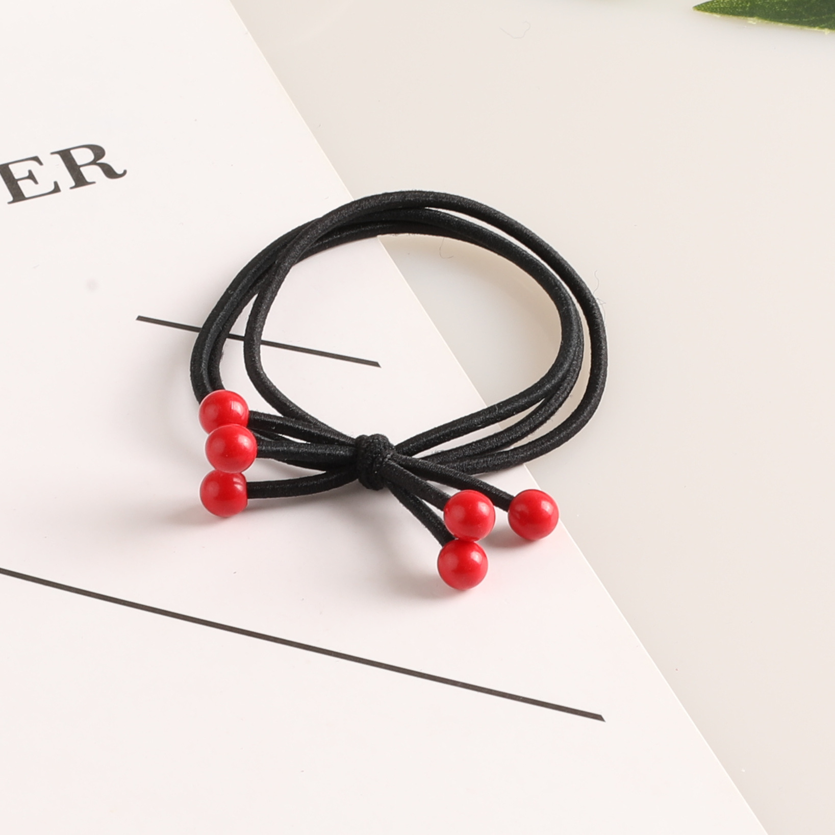 Sét 10 dây buộc tóc hạt nhỏ cherry siêu xinh