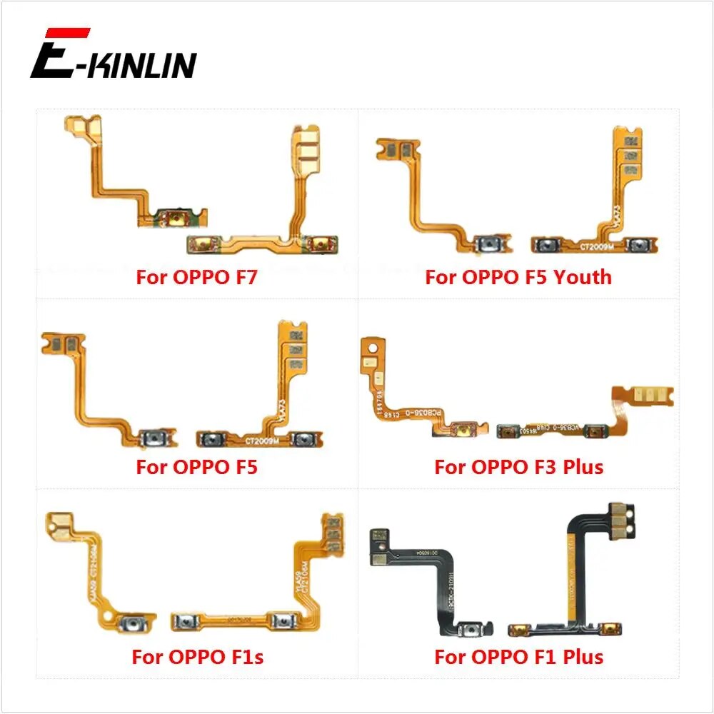 NEW Switch Power ON OFF Key Mute Silent Volume Button Ribbon Flex Cable For OPPO F1 F1s F3 Plus F5 Youth F7. 