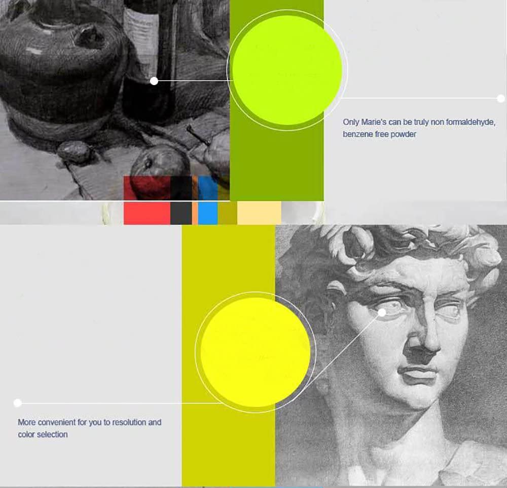 Maries Full CharcoalCarbon Pencils Nonwood Graphite Sticks Sketch