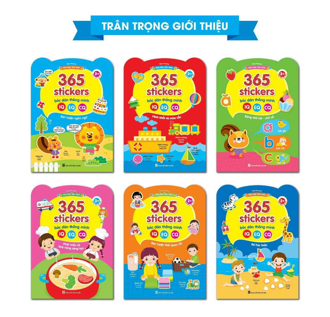 Sách - 365 Stickers bóc dán thông minh (COMBO Bộ 6 cuốn) - VH