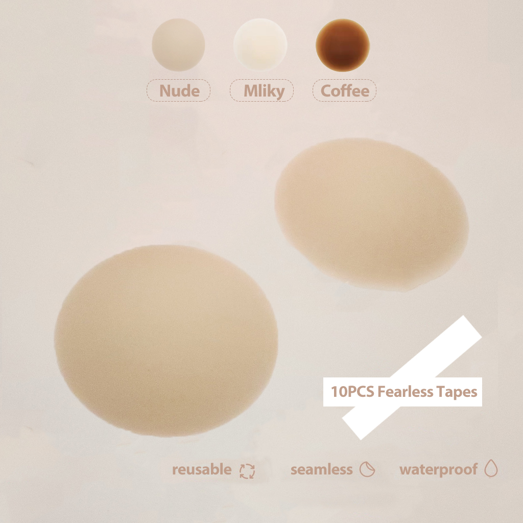 【Free 10PCS Fearless Tapes 】1 Pair Nipple Silicon Pad waterproof nipple