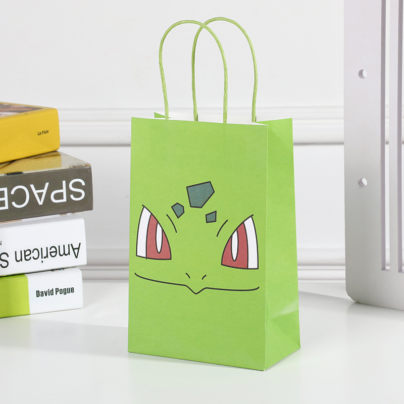 Túi giấy kraft pokemon pikachu đa năng size 158cm đựng bánh kẹo dễ thương, quà sinh nhật, quà tặng, quà cho bé