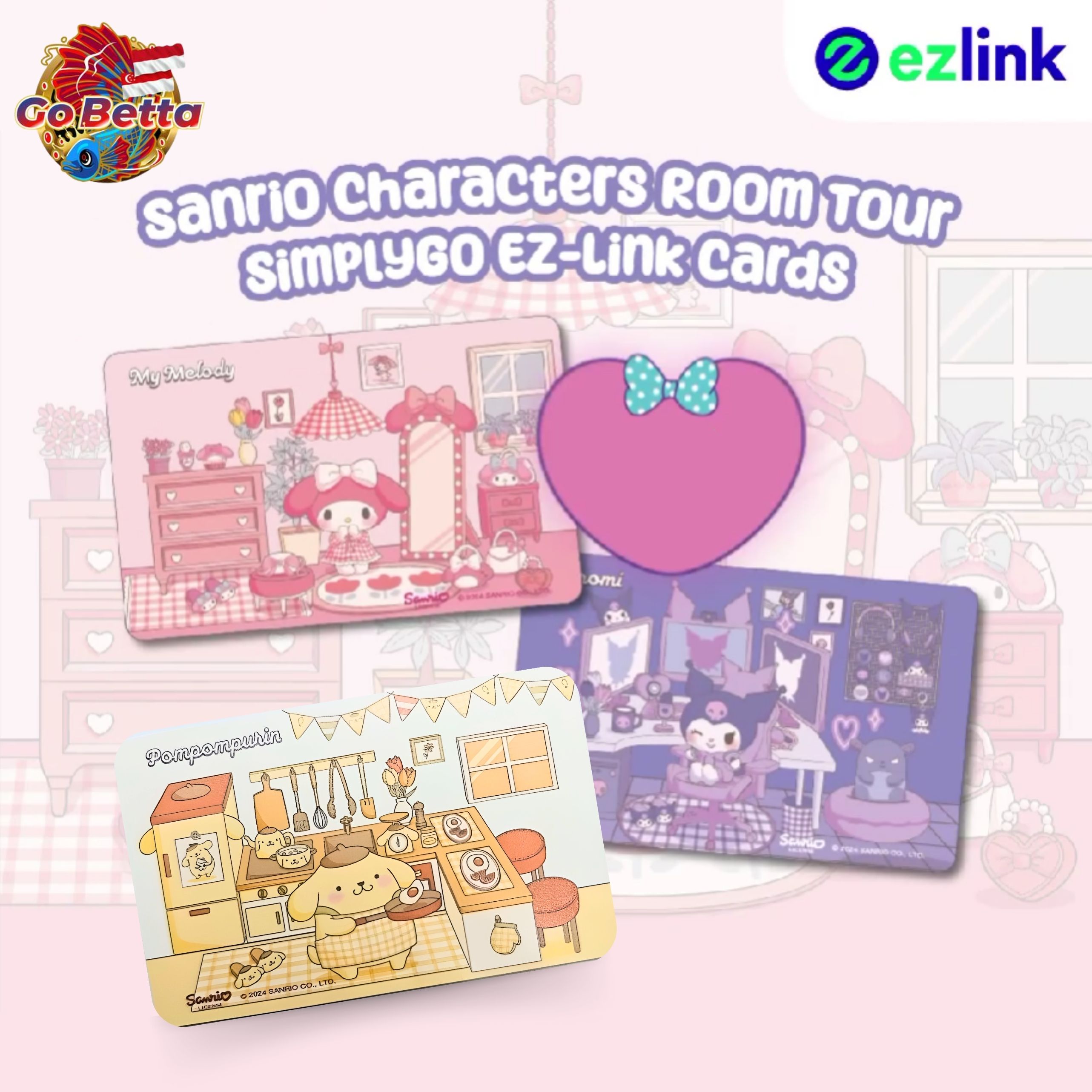 Sanrio SimplyGo EZ-Link Card MRT Bus Ez Link Cards My Melody