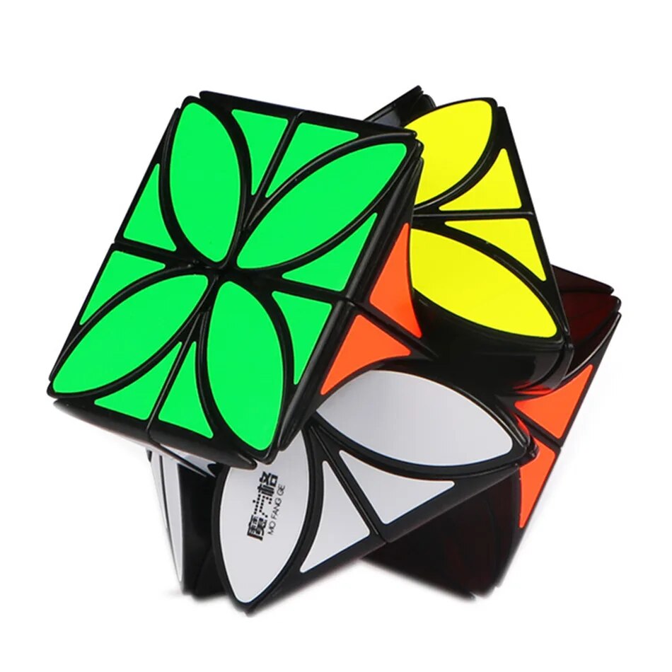 Original Gift Box Qiyi Four Leaf Clover Cube 3X3 Cube Strange-Shape 3X3x3 Cube Skew Speed Cube Professional Puzzle