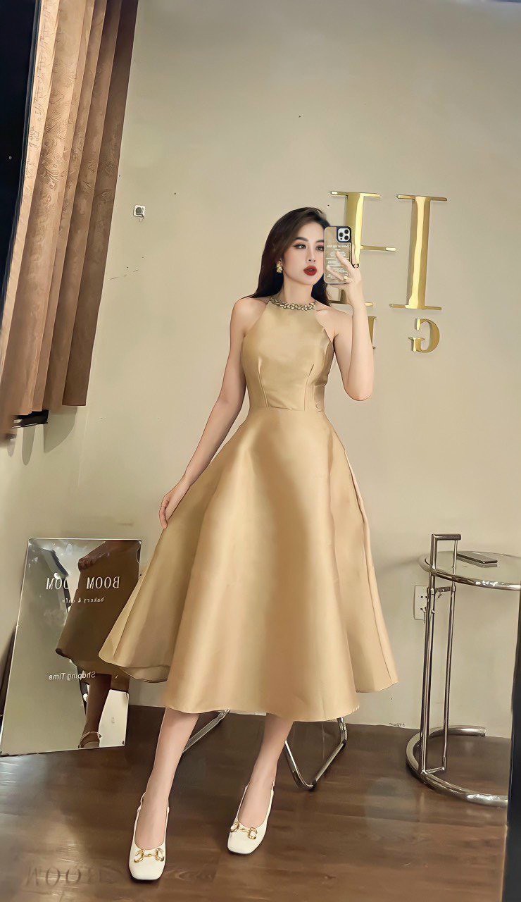 đầm tapata cổ yếm xinh lung linh ld 22