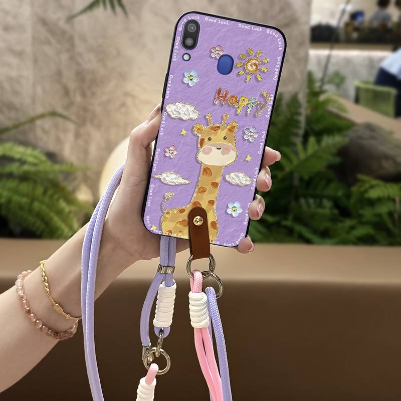 Fashion%20Design%20Waterproof%20Phone%20Case%20For%20Samsung%20Galaxy%20M20/SM-M205FD%20Graffiti%20Lanyard%20Back%20Cover%20Silicone%20Cartoon%20Cute%20-%20Image%2010