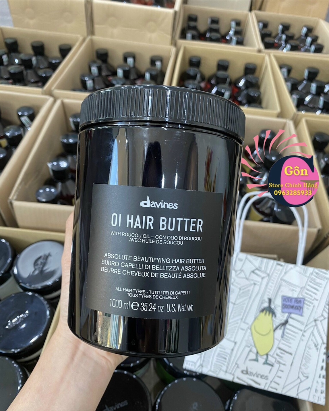 Mặt nạ tóc davines oi hair butter 1000ml chính hãng