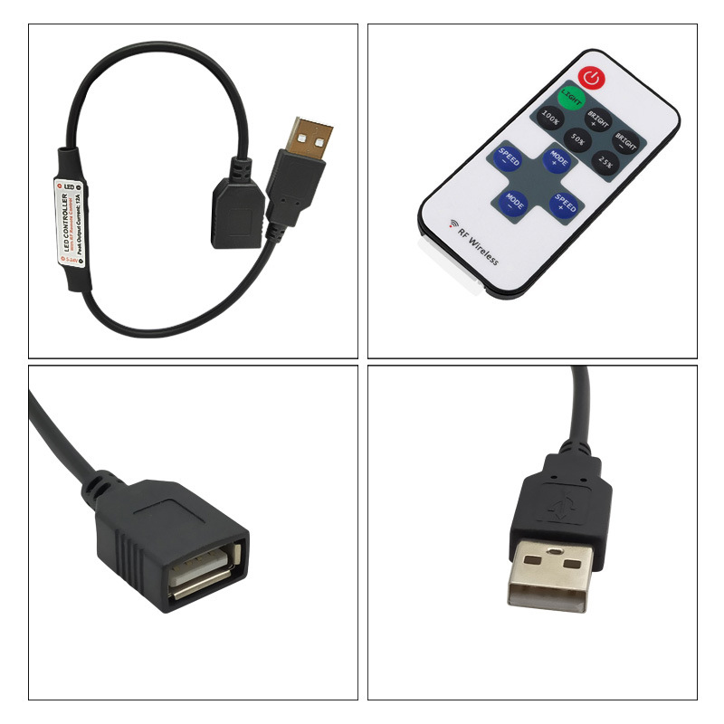 Mini 11keys Rf Wireless Led Remote Controller Led Dimmer Controller For Single Color Strip Dc5-24v Smd5050/3528/5730/3014. 