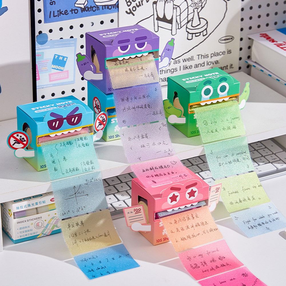 Funny Cartoon Memo Pad Paper Dopamine Self-Adhesive Planner Schedule ...