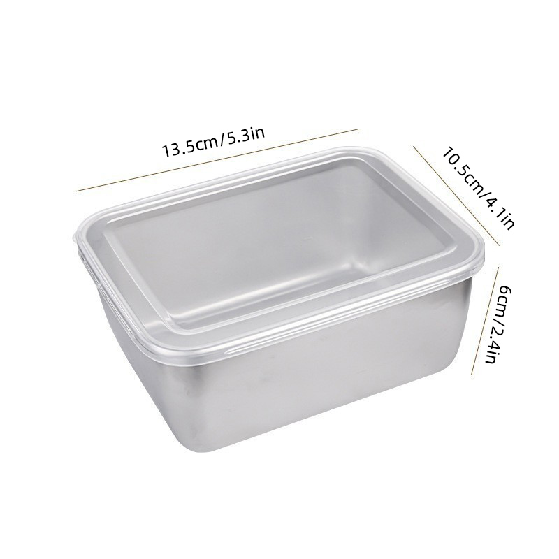 Houseeker Stainless Steel Food Storage Box Refrigerator Fruit Fresh