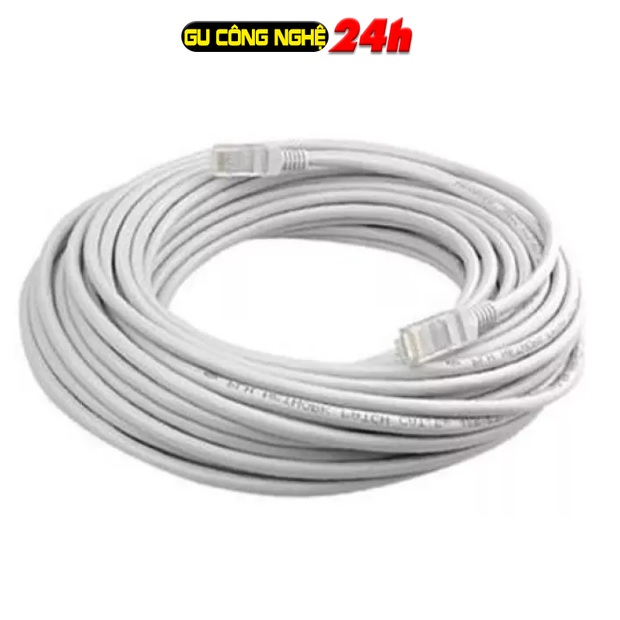 Dây Cáp Mạng Cat5E Bấm Sẵn 2 Đầu 50-m100M (Trắng) -Dc582